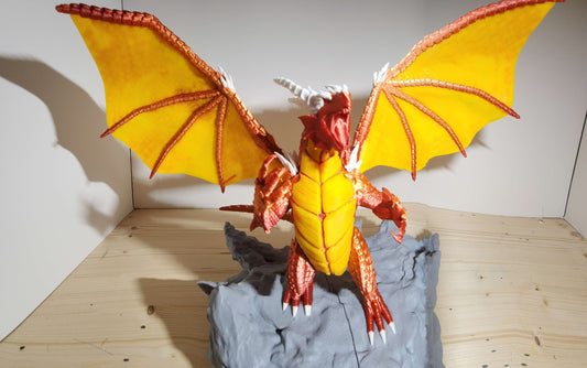 12 inch, Kalikor The Conquer,  3d Printed Dragon Figurine,